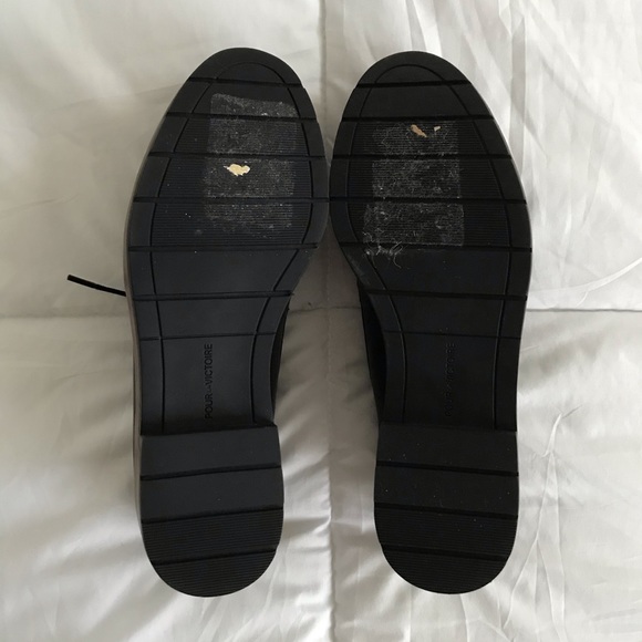 Pour La Victoire Black Leather Shoes Size 6 - Picture 5 of 8